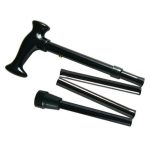 Bengala Dobrável de Aluminio Preta db223 Dilepe