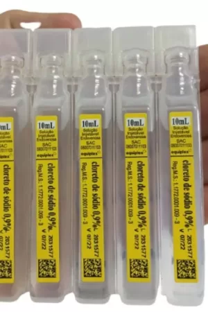 Ampola Soro Fisiológico Injetável 0,9% 10ml com 5 Equiplex