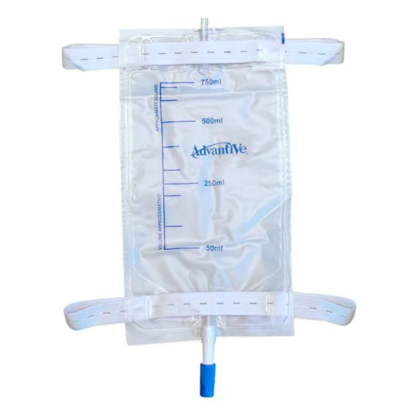 Bolsa Coletora Móvel de Urina Sistema Fechado para Pernas 750ml Advantive