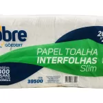 Papel Toalha Interfolhas Branco 2 Dobras 20x20 Nobre Slim