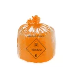 Saco para Lixo Tóxico Reforçado Laranja Plast Bag