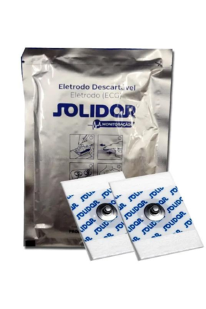 Eletrodo Descartável para Monitoração Cardíaca ECG Adulto (44mm x 32mm) Solidor