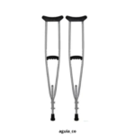 Muleta Axilar Aluminio Natural DB301 Dilepe