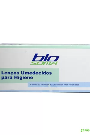 Lenço Umedecido Sache c/2 caixa com 50 unidades Biosoma