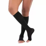 Meia Ultraline 4000 AD (3/4) 20-30 Pé Aberto Preto Venosan