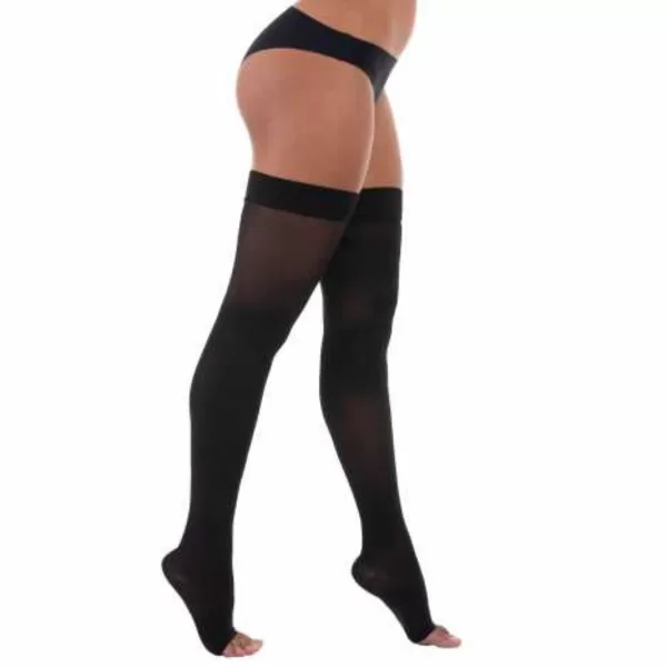 Meia Ultraline 4000 AGH (7/8) 20-30 Pé Aberto Preto Venosan